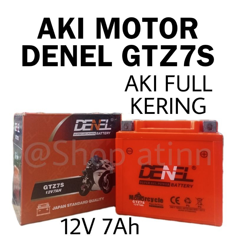 AKI MOTOR DENEL GTZ7S AKI FULL KERING 12V 7Ah