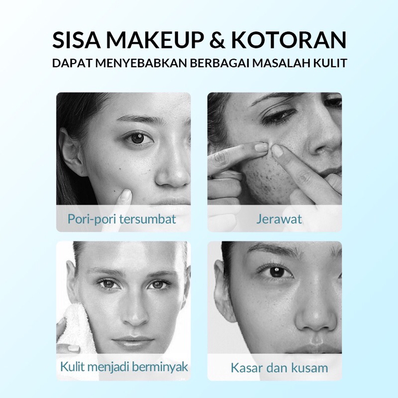 BIOAQUA  Makeup Remover Hyaluronic Acid Polypeptide Gentle Cleansing Water pembersih makeup micellar water 300ml