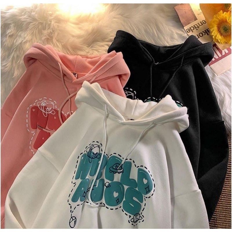 ALU • HR FLO AHOS CUTE SWEATER HOODIE UNISEX COUPLE