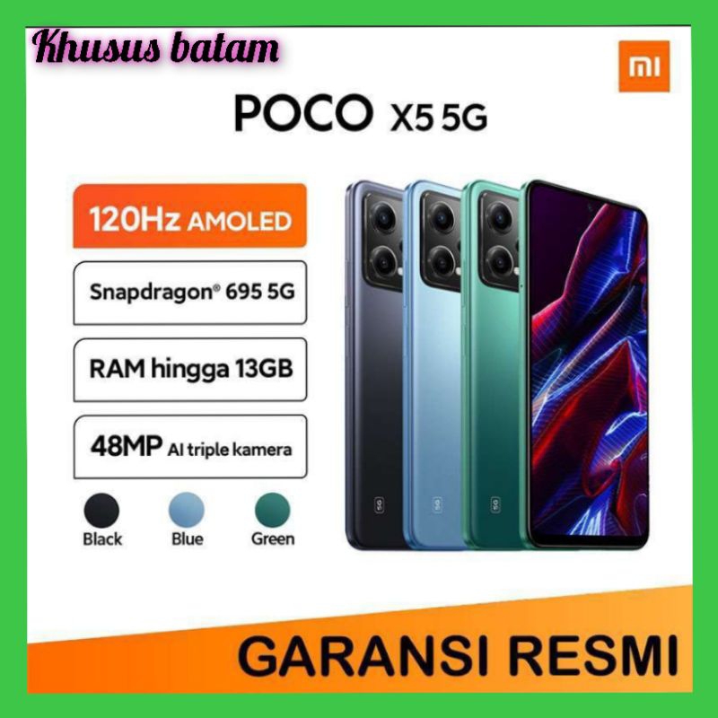 xiaomi poco x5 5G ram 6gb/128gb handphone android garansi resmi (khusus lokasi batam)