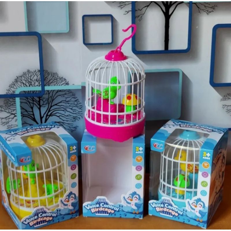 Mainan Burung Sangkar Lampu / Mainan Burung Ajaib / Mainan Burung Tepuk Bunyi / Mainan Anak