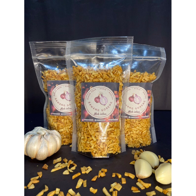 

Bawang Putih Goreng Original 100 Gram - Bagor Mak Intan - Kriuk dan Renyah