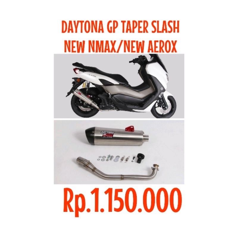 Knalpot Daytona GP Taper Slash New Nmax New Aerox