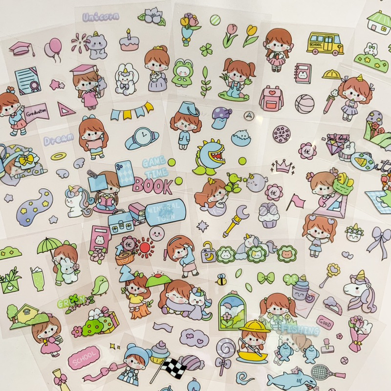 

[ST10] Sweet Korean Deco Sticker Pet Transparan Waterproof Stiker Botol