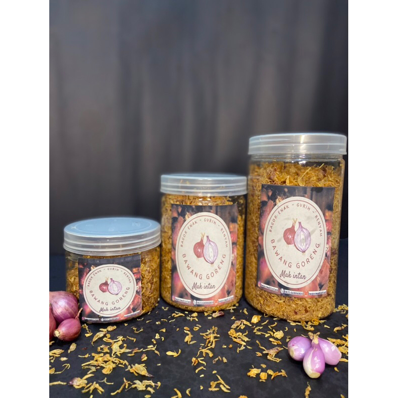 

Bawang Merah Goreng Original 500 Gram - Bagor Mak Intan - Kriuk dan Renyah