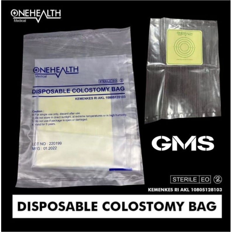 Disposible Colostomy Bag Onehealth Per Pack isi 10 Pcs / Kantong Kolostomi