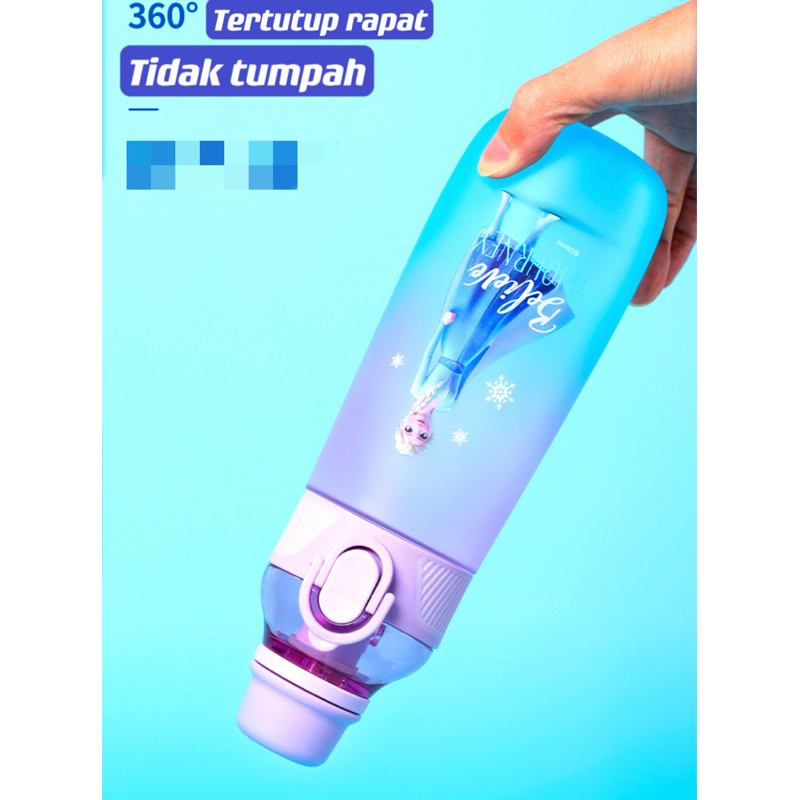 Botol Minum Anak Elsa Mickey Minnie Satu Tutup Dual fungsi Bahan Tritan BPA Free