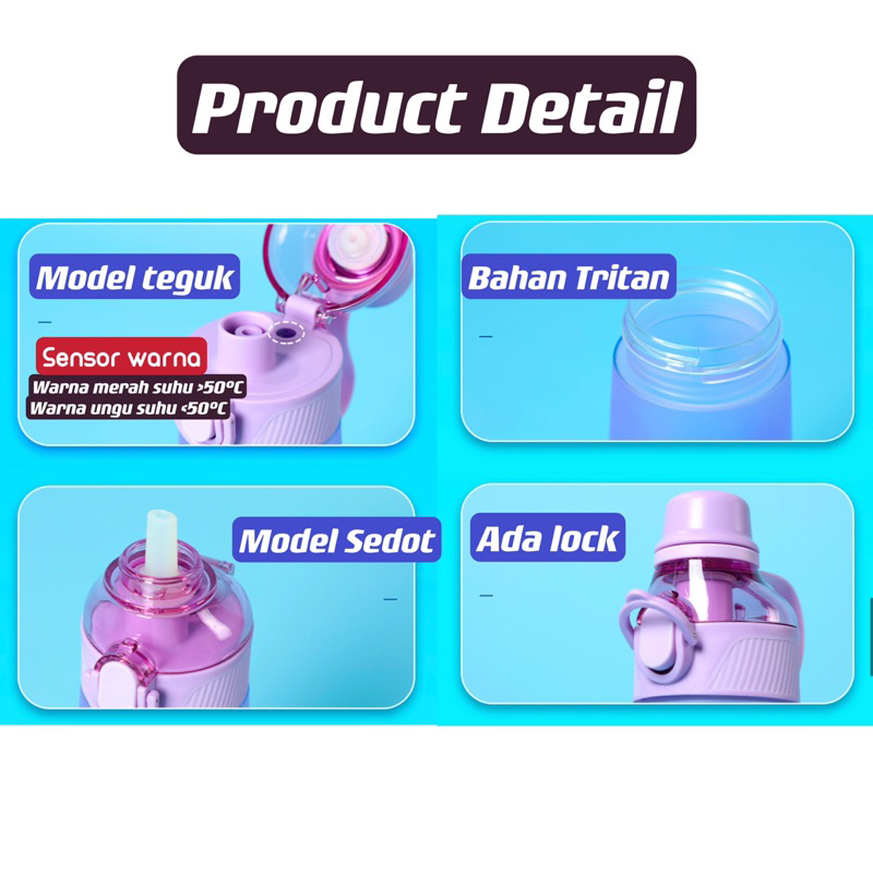 Botol Minum Anak Elsa Mickey Minnie Satu Tutup Dual fungsi Bahan Tritan BPA Free