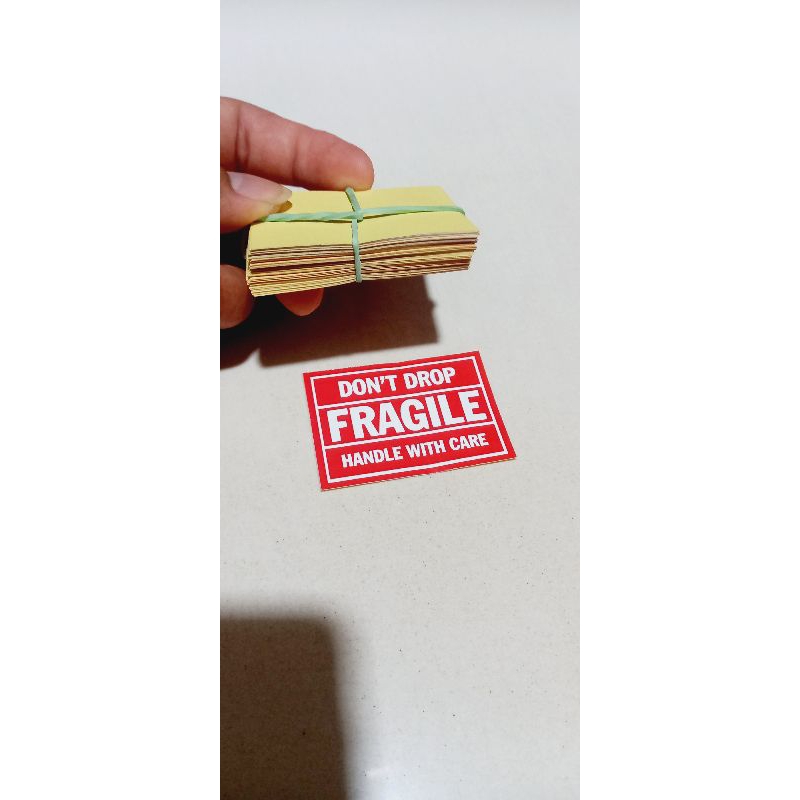 Label Sticker Don't Drop FRAGILE, 4 x 6 cm, HANDLE WITH CARE, Glossy, waterproof