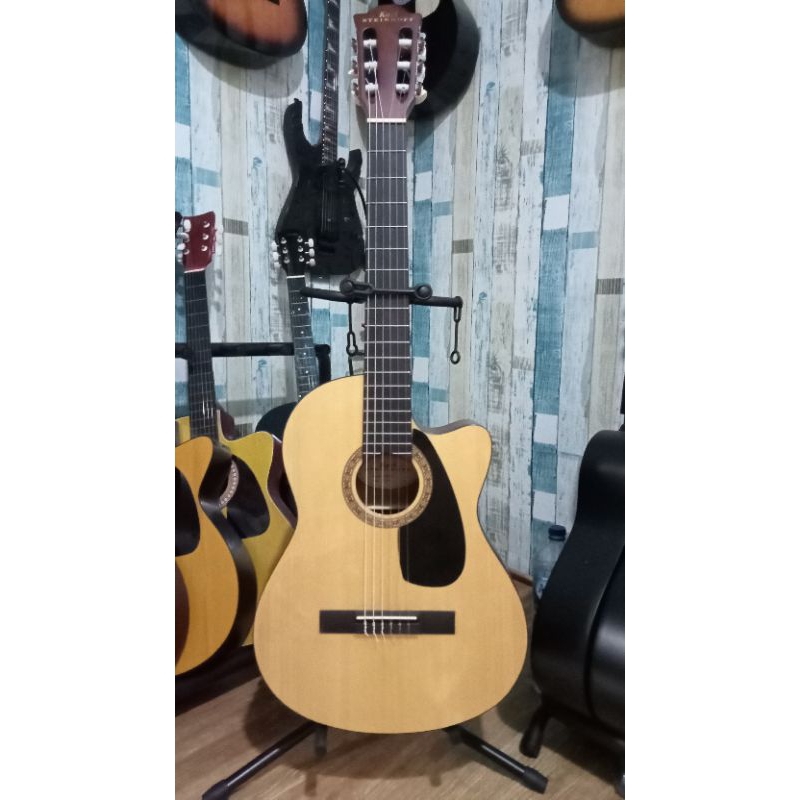 OLSHOP BANJARMASIN - Gitar akustik elektrik kharl steinhoff by Hofmann ORI senar nylon