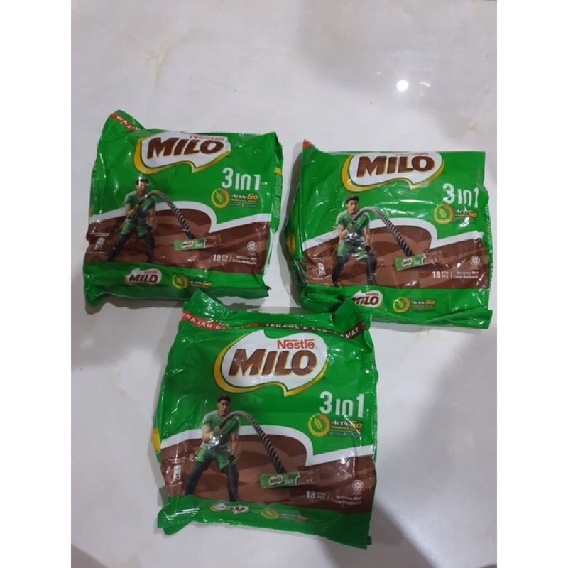 

MILO 3 IN 1 MALAYSIA SACHET ( ISI 14 SASET) / MILO STIK MALAYSIA / milo 3 in 1 malaysia