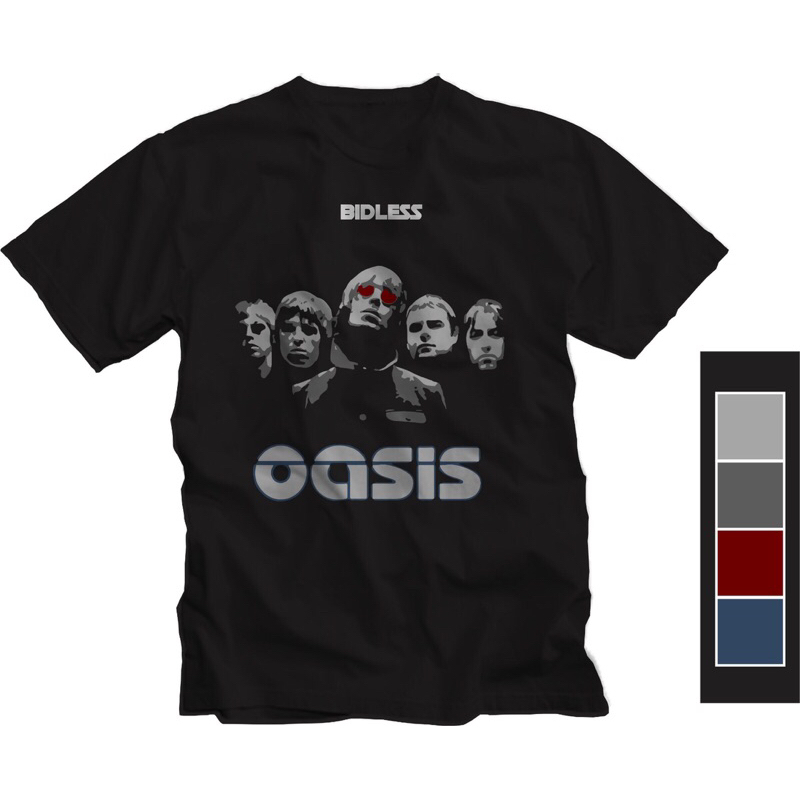 BIDLESS TSHIRT / KAOS MUSIK OVERSIZE / BAJU MUSIK OVERSIZE / TSHIRT OVERSIZE / THE BEATLES OASIS ART