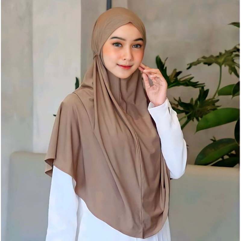 Hijab Bergo Maryam Tali Spandek Jersey L