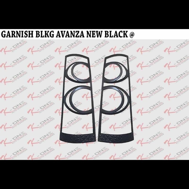 Garnis cover lampu stop belakang toyota avanza  / xenia new 2008 2009 2010 2011 VVT-i vvti hitam doff chrome CROME carbon tempel