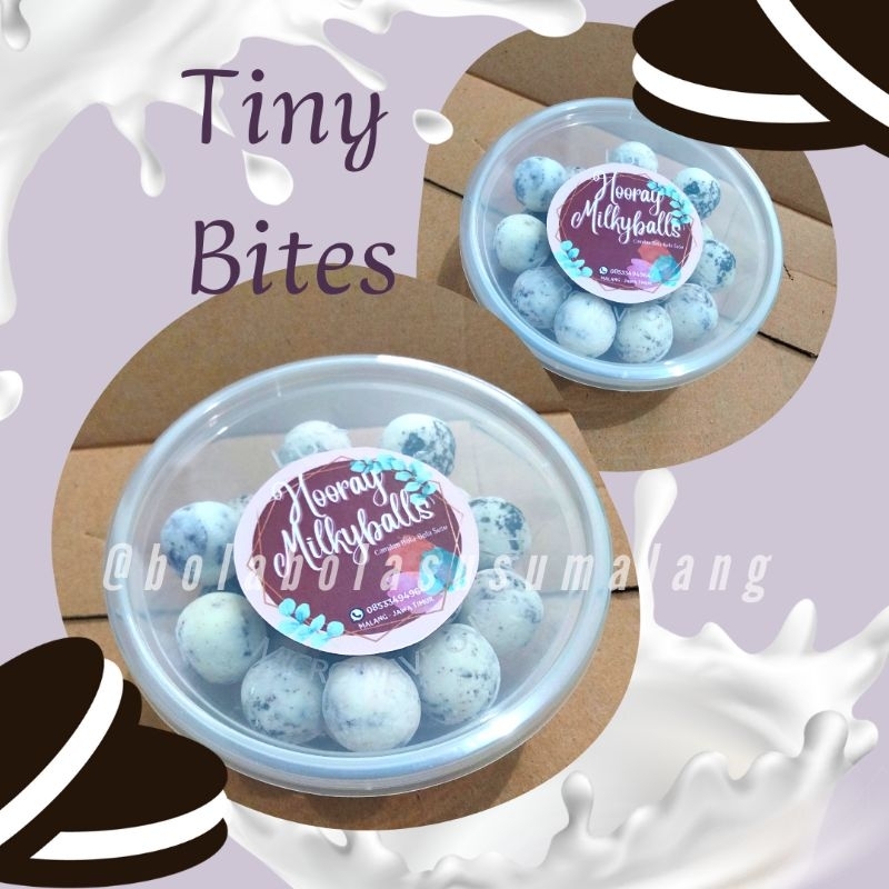 

Bola-Bola Susu Tiny Bites Rasa Cookies Kemasan Bowl 100 gr