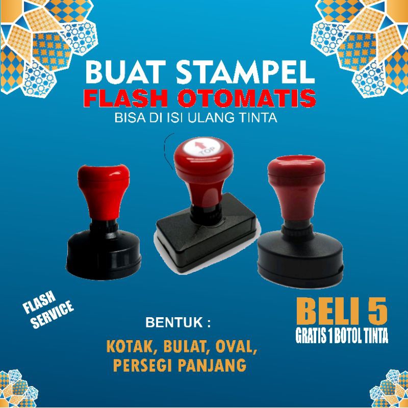 

Stempel flash, stempel otomatis desain custom