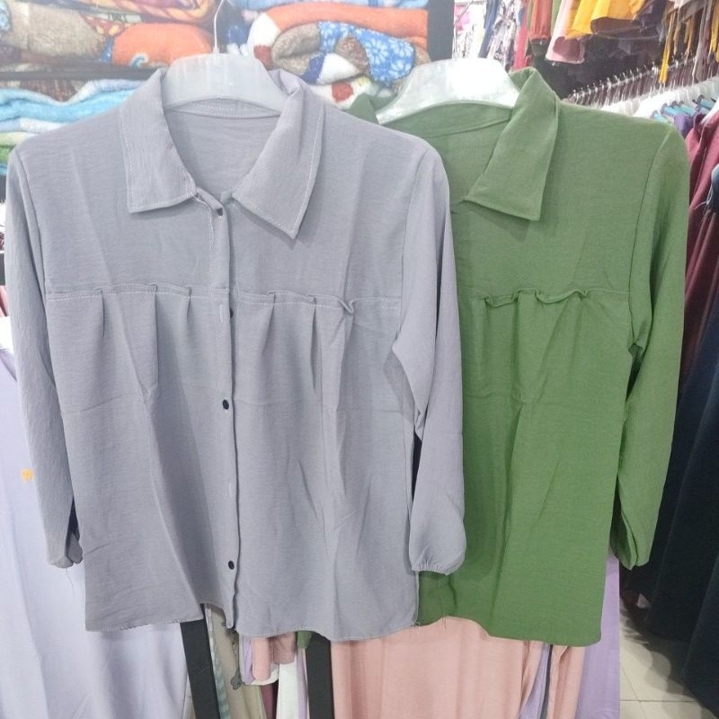 Blouse Rayon Crinkle Airflow Premium // Atasan Wanita Murah // Atasan Crinkle Airflow