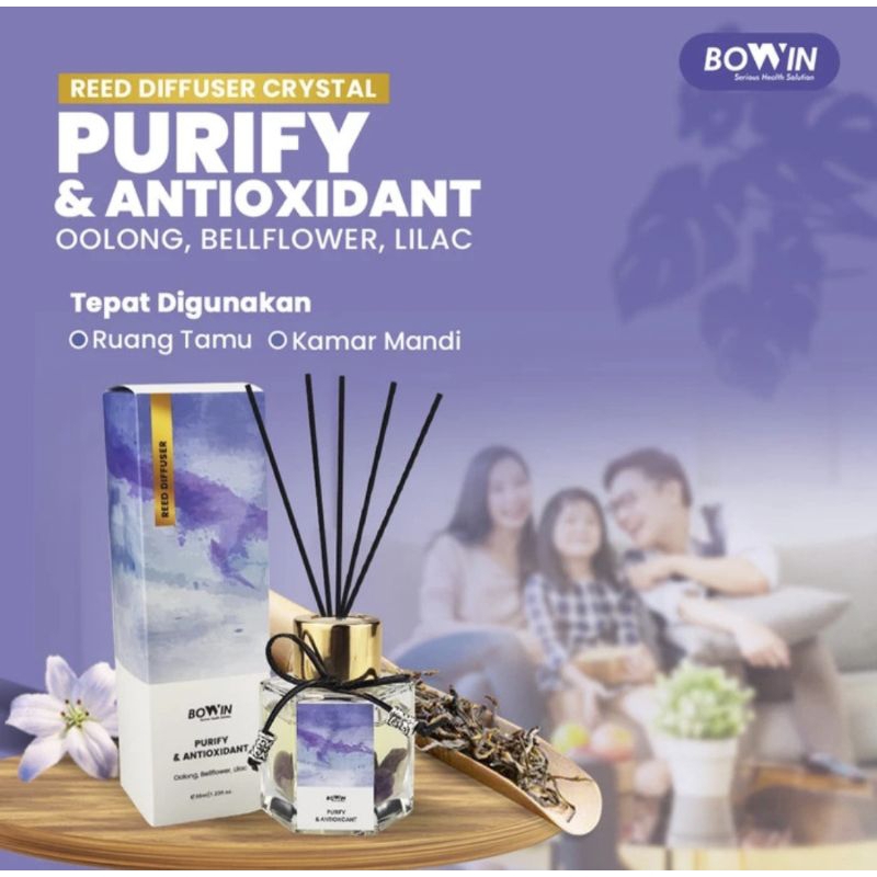 Bowin Reed Diffusser Crystal Aromatherapy Pengharum Ruangan Essential oil