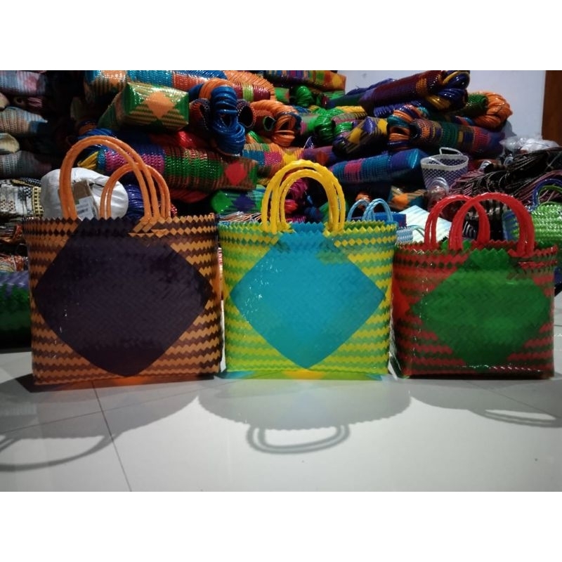 TASANYAMANJR.SHOP - TAS ANYAMAN TANGGUNG/MEDIUM KACA AA