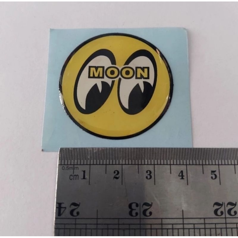 

Sticker Timbil Resin Mooneyes 3D 4cm Lycal Lentur Moon Eyes