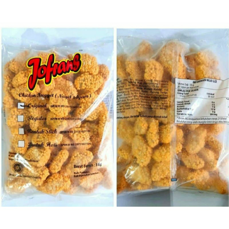 

Jofrans Nuget Ayam Crispcy BubleCrump 1 kg