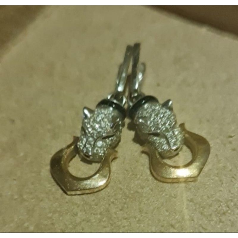 Anting Belian Diamond model Cartier, Diamond Earing with certificate