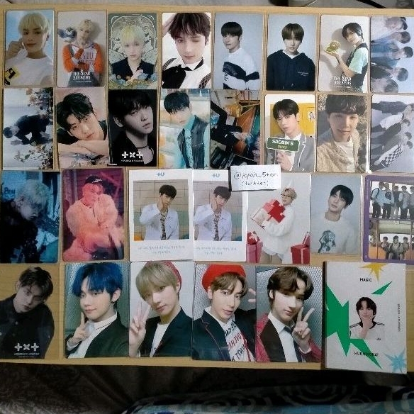 pc txt photocard soobin yeonjun beomgyu taehyun hueningkai lenti lullaby pob bene weverse naver tear