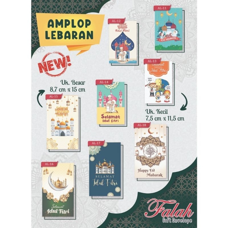 

Amplop Lebaran terbaru 2023 isi 20 pcs