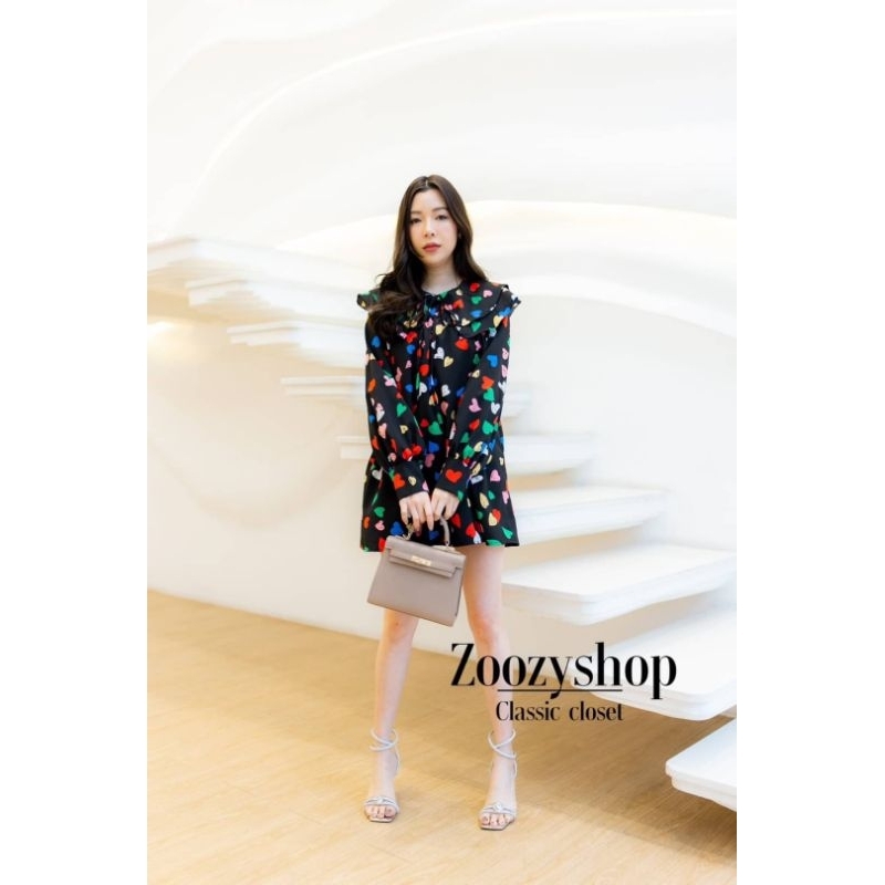 DRESS OVERSIZE ZOOZY MOTIF LOVE FASHION WANITA IMPORT BANGKOK CODE 61