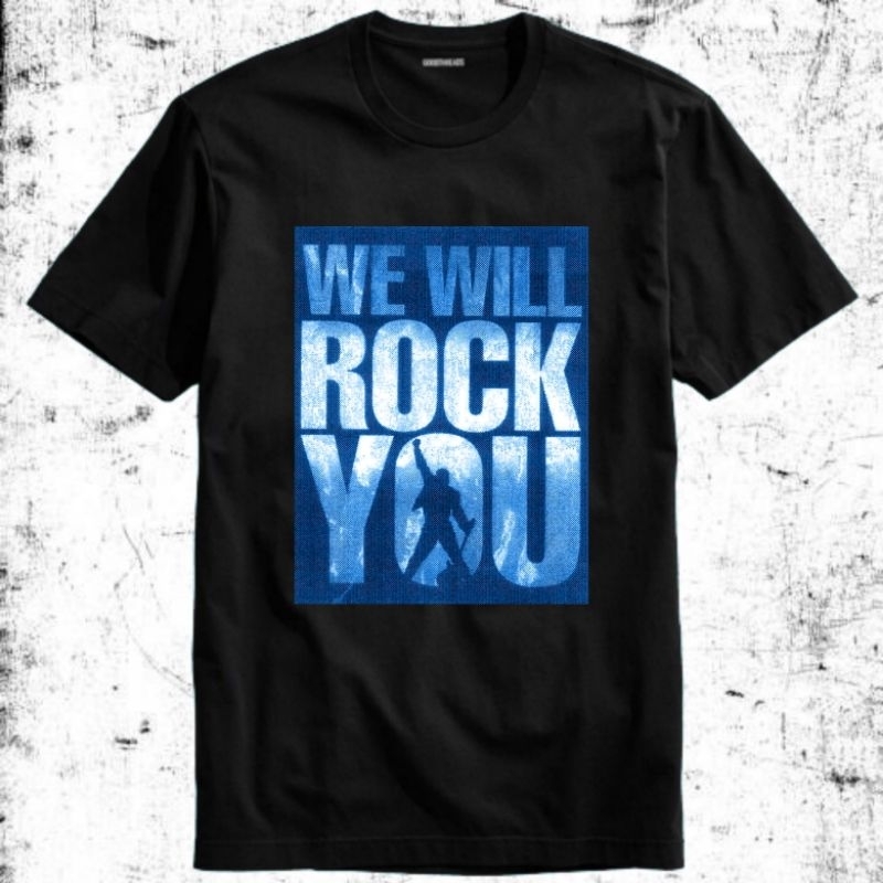 Kaos Baju Tshirt Pria Laki Cowok Cewek Perempuan Unisex Band Queen We Will Rock You Jazz Hot Space T