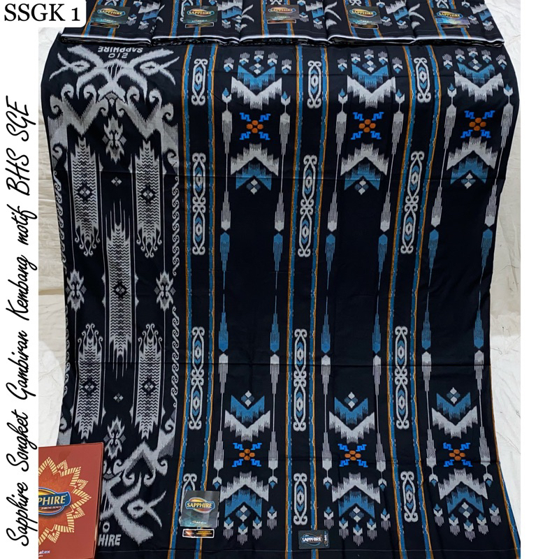 Sapphire Gambiran Hitam motif BHS ITG