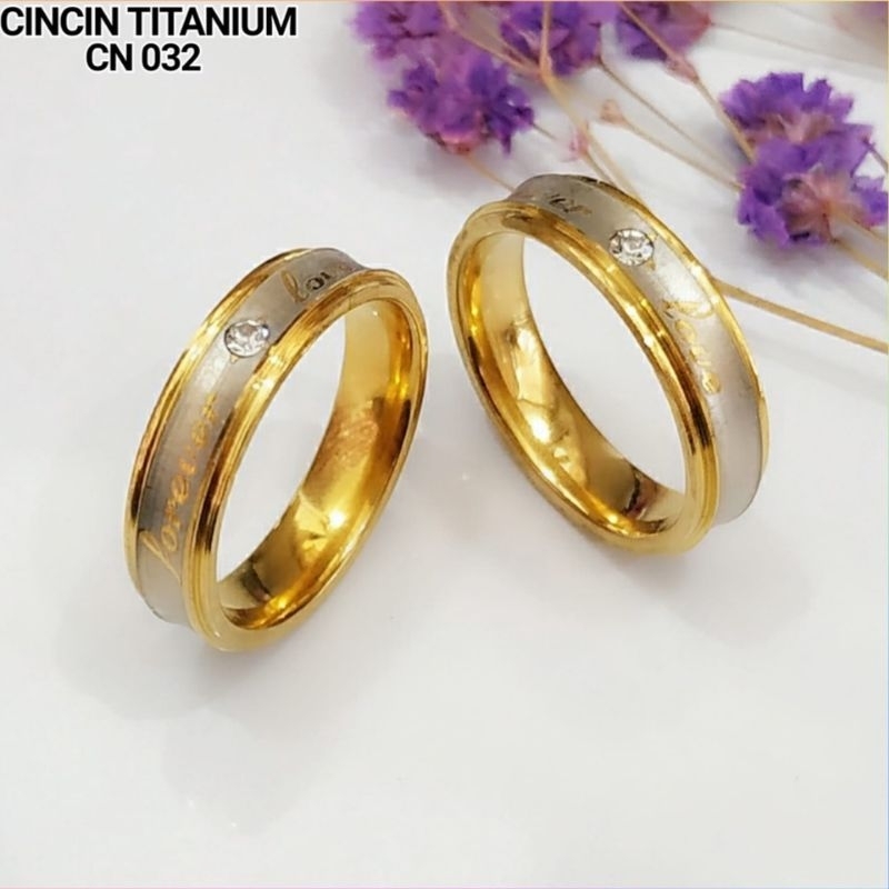 4s Grosir Solo || CINCIN TITANIUM LOVE FOREVER LIST GOLD || CINCIN COUPLE / CINCIN TUNANGAN / CINCIN ANNIVESARY KUALITAS PREMIUM ANTI KARAT&amp;LUNTUR