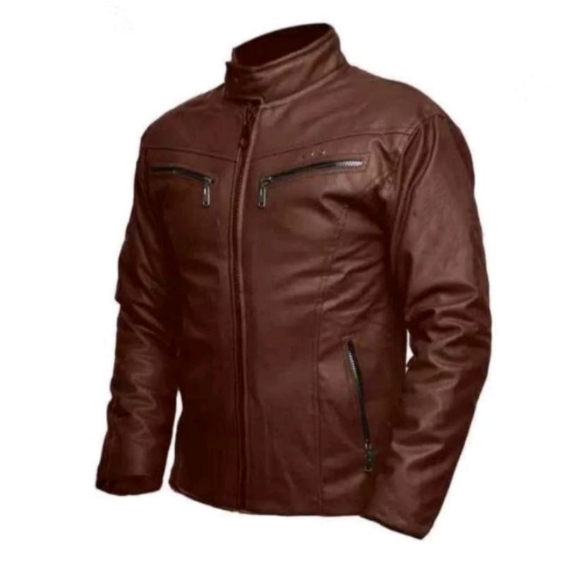 jaket motor pria kulit sintetis premium S-5xl