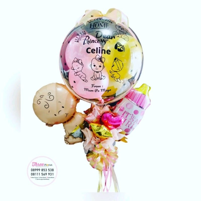 box bunga balon / box bunga balon / hampers baby new born / hadiah hampers lahiran / hampers hadiah 