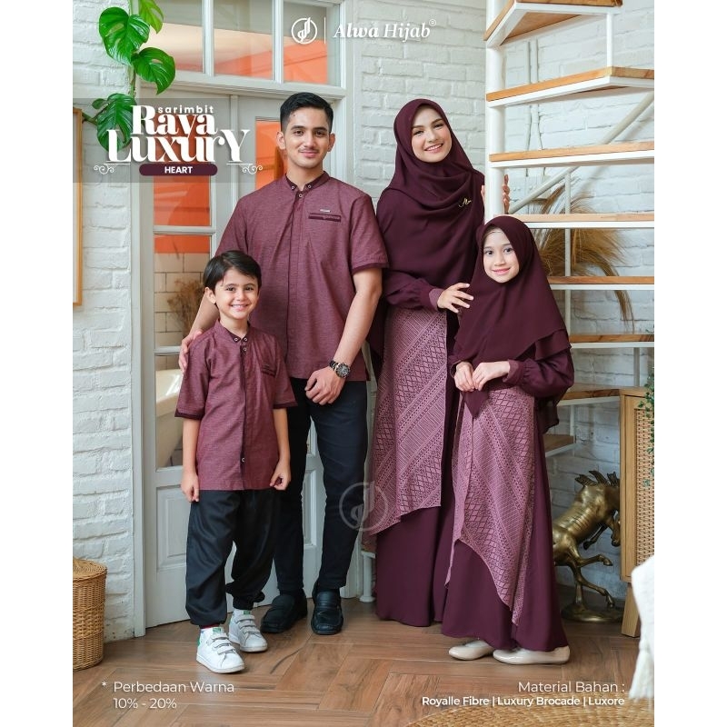 Sarimbit raya luxury warna heart by Alwa hijab