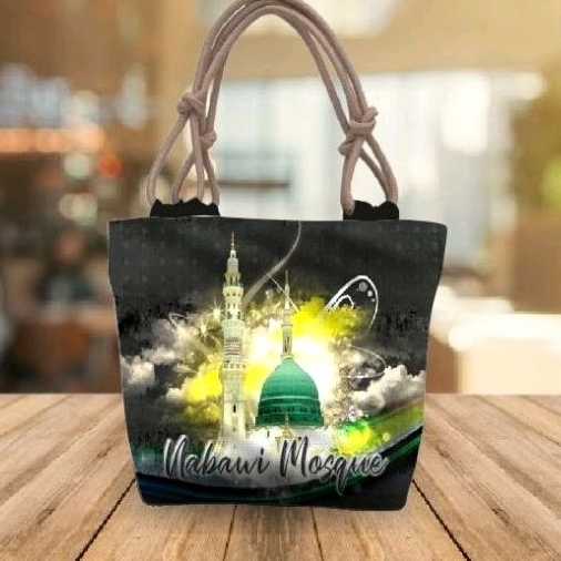 grosir tas tote bag Ka'bah dan etnik/Tote bag Canvas