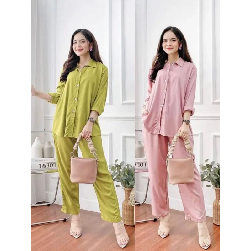 Setelan baju polos wanita jumbo ( XL XXL XXXL ) // Setelan baju tidur tie dye rayon