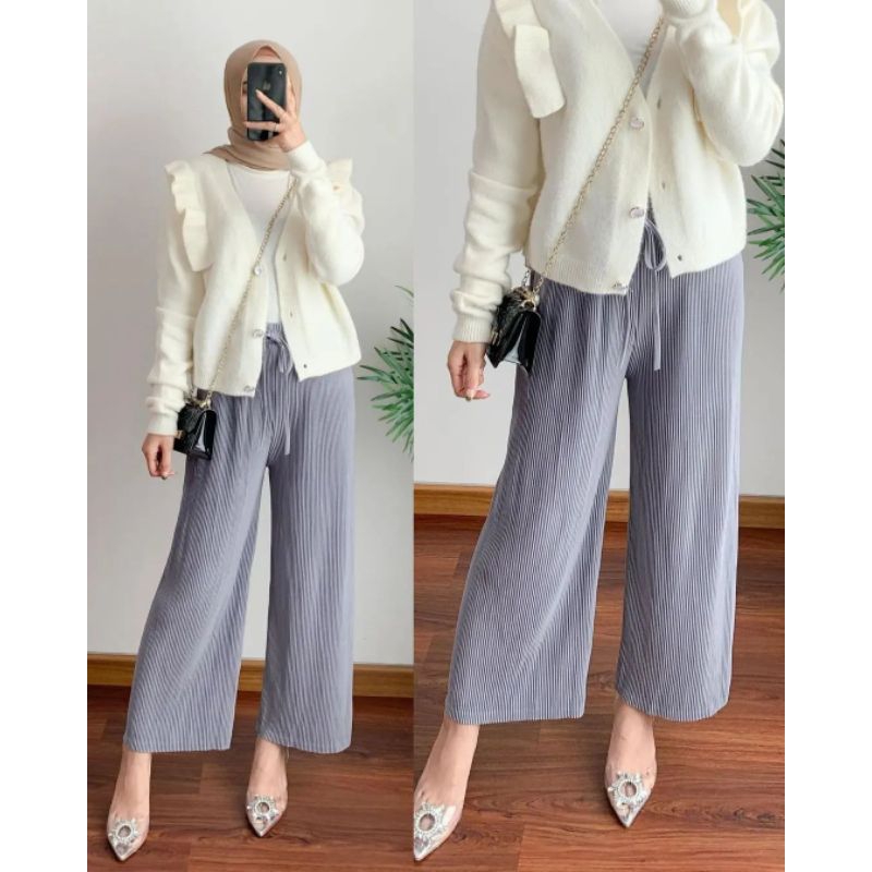 KULOT LIDI / KULOT PLISKET / KULOT PLISKET LIDI / KULOT PLISKET PREMIUM / KULOT LIDI PREMIUM / KULOT LIDI PLISKET / KULOT LIDI PLISKET PREMIUM-Gray