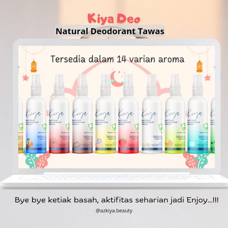 Kiya Natural Deodorant Tawas Spray 100ml Penghilang Bau Ketiak 24 Jam