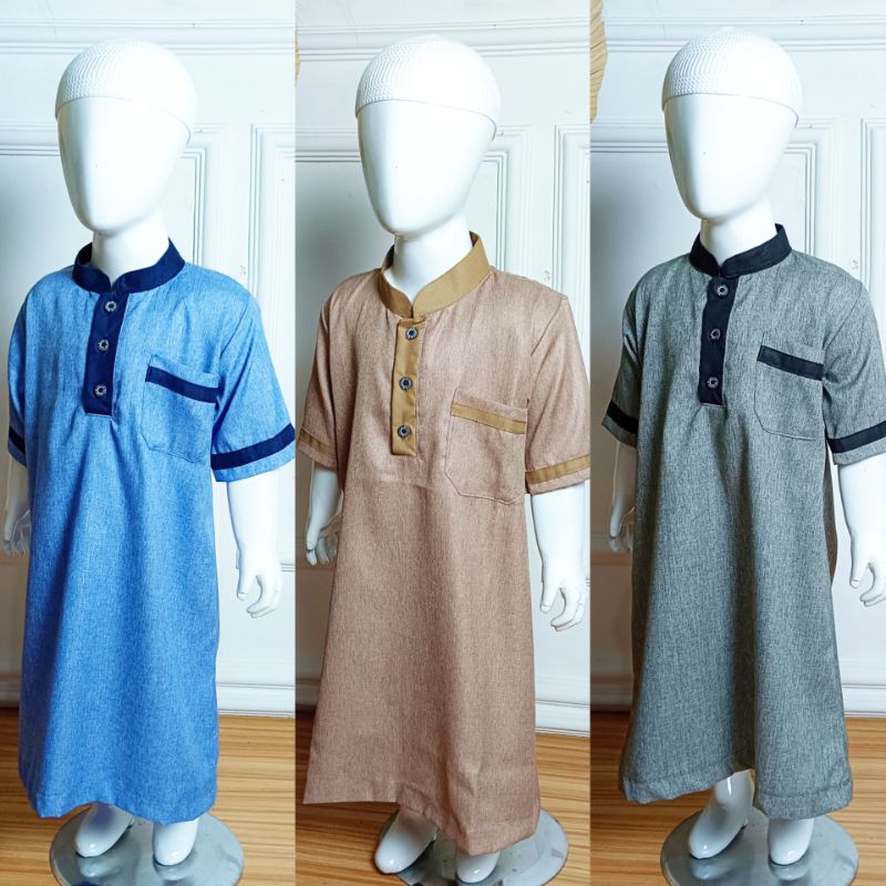 KOKO JUBAH ANAK/GAMIS ANAK LAKI LAKI/BAJU MUSLIM ANAK/JUBAH EL FATIH