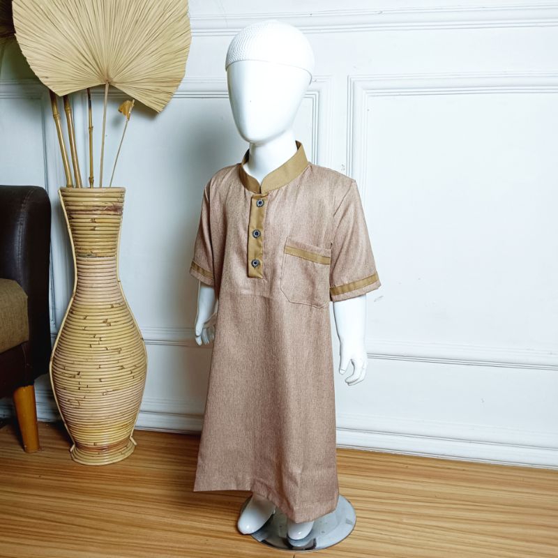 KOKO JUBAH ANAK/GAMIS ANAK LAKI LAKI/BAJU MUSLIM ANAK/JUBAH EL FATIH