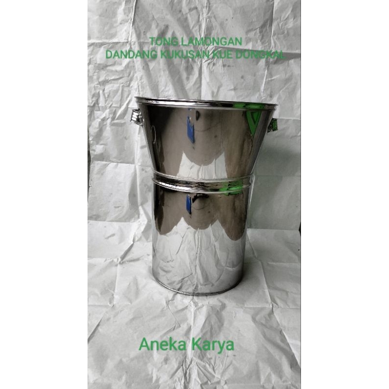 TONG SOTO LAMONGAN-DANDANG KUKUSAN UKURAN 35 CM TINGGI 55 CM KUE DODONGKAL KAPASITAS SEDANG STAINLES
