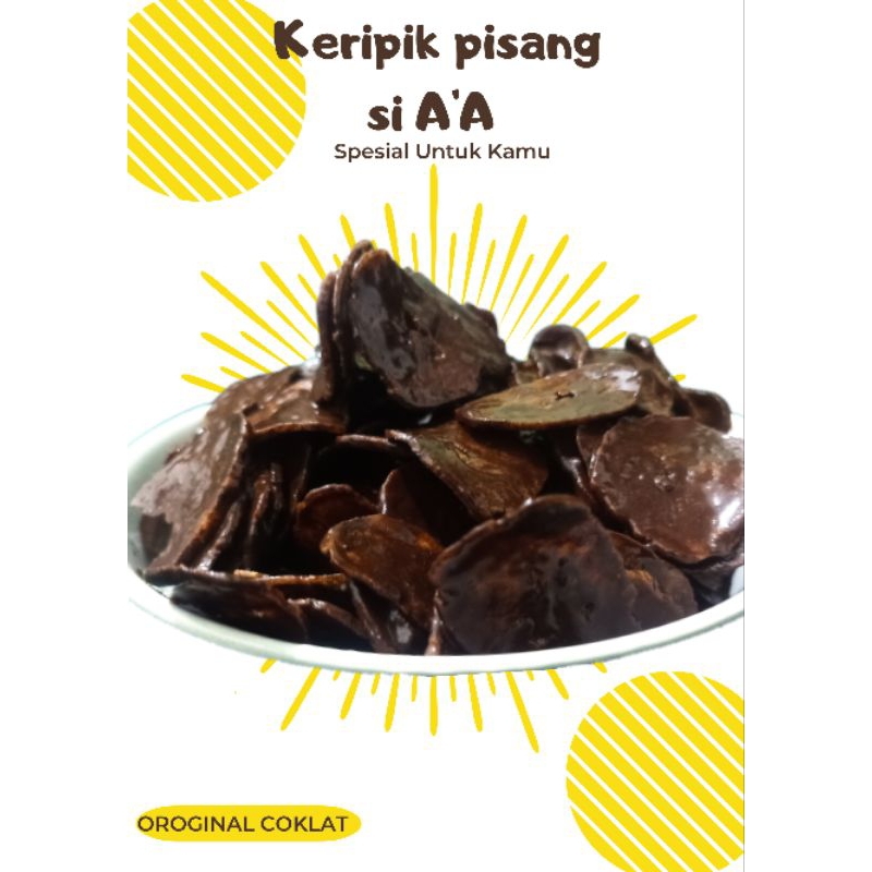 

Keripik Pisang Kepok RASA COKLAT Home Made SI AA Tanpa Bahan Pengawet | Keripik Pisang Coklat 100gr | Snack Makanan Ringan