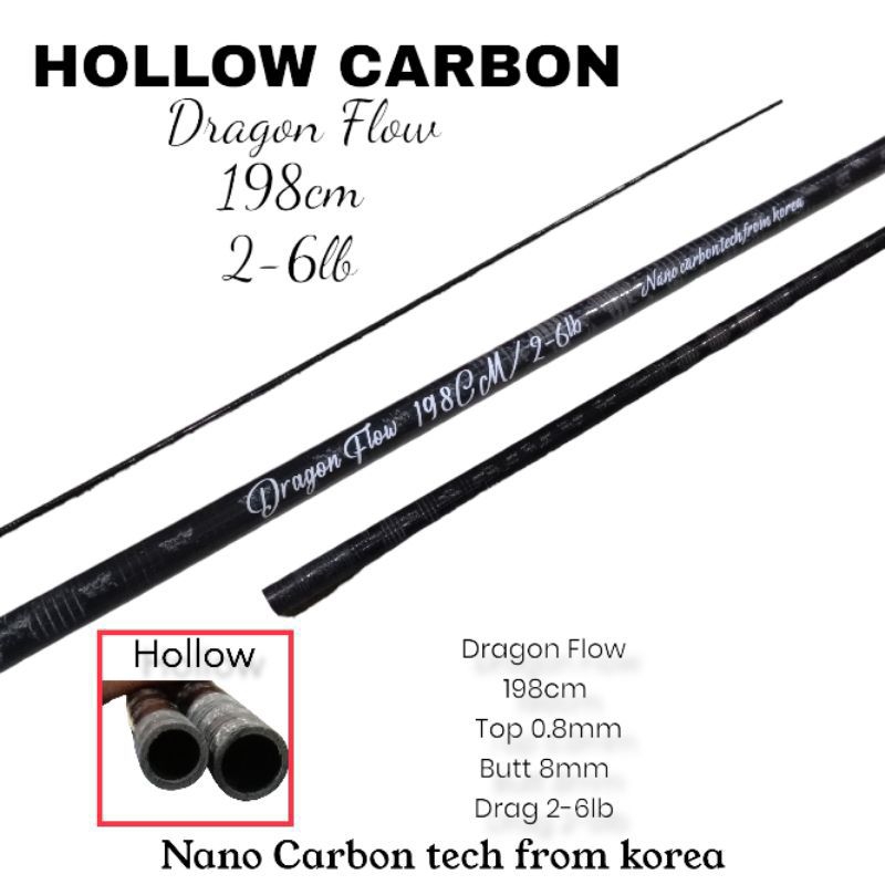 Blank Hollow Carbon Dragon Flow 198cm 2-6lb