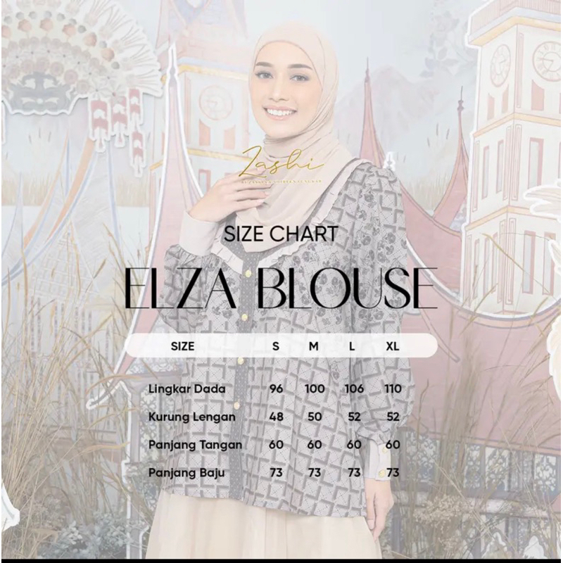 elza blouse top zaskia sungkar size M