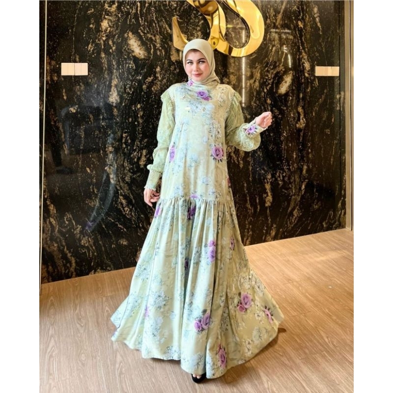 GAMIS FLOWER TILE MEWAH SHELLASAUKIA