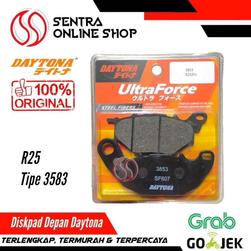 Diskpad kampas cakram rem depan r25 r 25 xmax x max mt25 mt 25 daytona 3853