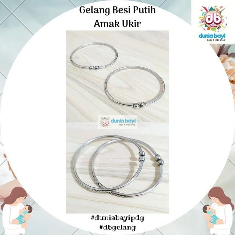 Gelang Besi Pth Amak Ukir / Polos/ gelang besi ibu