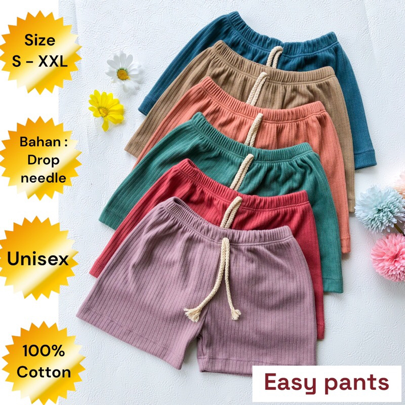 Grosir celana pendek anak, kodian celana anak, easy pants, celana pendek anak rumahan cewek dan cowo