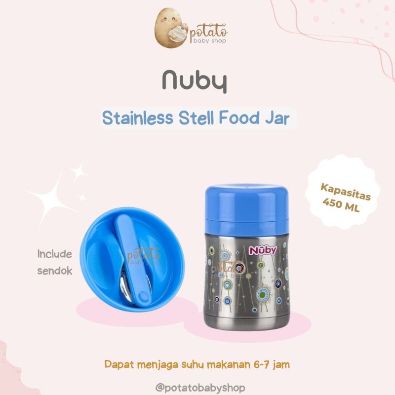 Nuby Stainless Steel Food Jar - Wadah Bubur Mpasi Baby